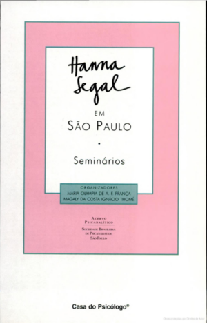 HANNA SEGAL EM SÃO PAULO - SEMINÁRIOS