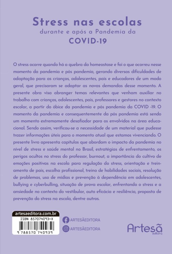 STRESS NAS ESCOLAS DURANTE E APÓS A PANDEMIA DA COVID-19 - PROBLEMAS E SOLUÇÕES - Imagem 5