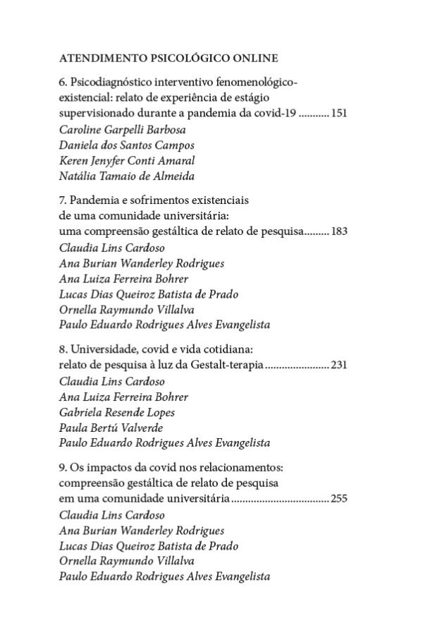 SOFRIMENTO EXISTENCIAL E CLÍNICA PSICOLÓGICA FENOMENOLÓGICA: ENSAIOS E PESQUISAS SOBRE ATENDIMENTO ONLINE - Image 3