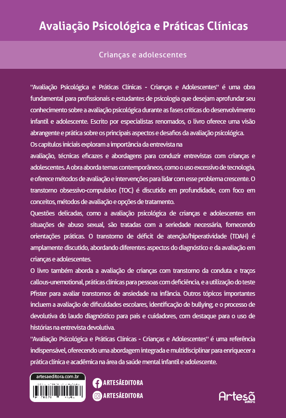 Avaliação Psicológica e Práticas Clínicas: Crianças e Adolescentes - Imagem 2